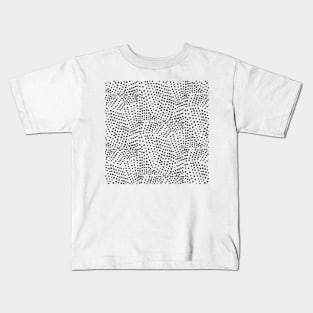 Monochrome Dots Pattern Kids T-Shirt